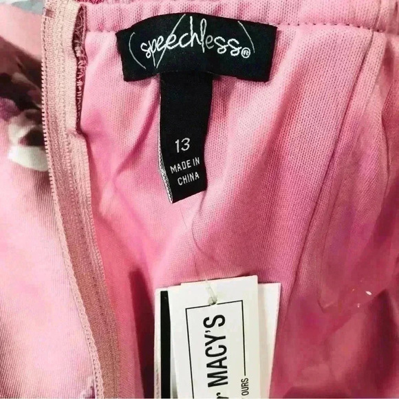 Speechless Womens Juniors Strapless Fit Flare Pink Mauve Dress size 13 petite - Picture 11 of 16